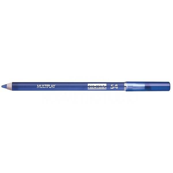 Pupa Milano Multiplay Eye Pencil - Creamy, Blendable Eyeliner With Smudge Tip - Create Long Wearing, Glamorous Intensity - Smooth, Lasting Color Liner For Waterline Or Lid - 54 Indigo Blue - 0.04 Oz