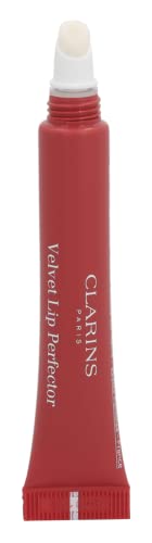 Clarins Velvet Lip Perfector | Velvety-Matte Finish Liquid Lipstick | Shea Butter Leaves Lips Feeling Hydrated| Highly Pigmented | Contains Natural Plant Extracts With Skincare Benefits | 0.3 Oz