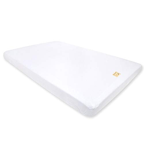 Burt's Bees Baby - Fitted Mini Crib Sheet for Pack 'n Play or Portable Playard, 100% Organic Cotton (Cloud White)