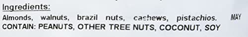 Yupik Raw Mix Nuts, 1 lb, Premium Natural Mixed Nuts with Almonds, Walnuts, Pistachios, Cashews, and Brazil Nuts, Healthy Snack,Brown