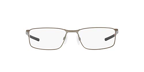 Oakley Men's Ox3217 Socket 5.0 Rectangular Prescription Eyeglass Frames, Satin Brushed Chrome/Demo Lens, 53 mm