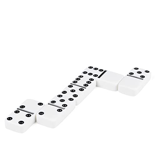 Legacy Deluxe Double-6 Dominoes, Classic Original Board Game Set of 28 Dominoes in Luxury Lined Wood Case, for Kids and Adults Aged 8 and Up