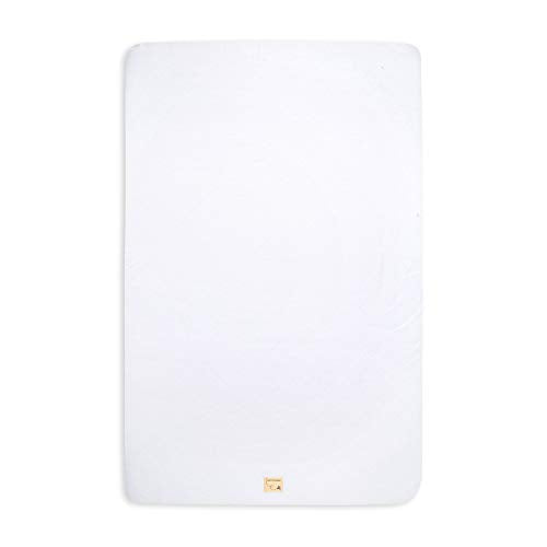 Burt's Bees Baby - Fitted Mini Crib Sheet for Pack 'n Play or Portable Playard, 100% Organic Cotton (Cloud White)