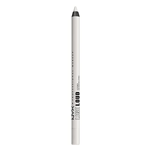 NYX PROFESSIONAL MAKEUP Line Loud Lip Liner, Longwear and Pigmented Lip Pencil with Jojoba Oil and Vitamin E - Gimme Drama (White)