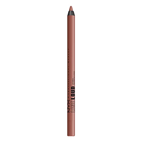 NYX PROFESSIONAL MAKEUP Line Loud Lip Liner, Longwear and Pigmented Lip Pencil with Jojoba Oil and Vitamin E - Ambition Statement (Warm Peach Brown)