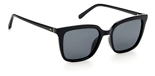 Fossil Women's Female Sunglass Style FOS 3112/G/S Polarized Rectangular, Black, 53mm, 18mm