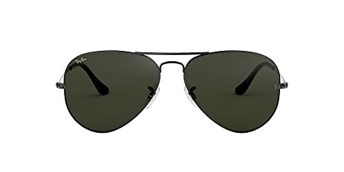 Ray-Ban RB3025 Classic Aviator Sunglasses, Gunmetal/Grey/Green, 58 mm
