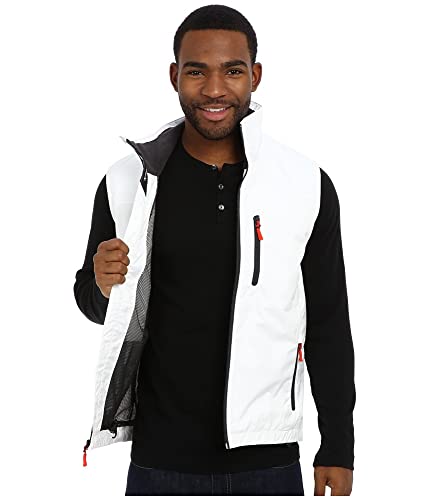 Helly Hansen Men's Crew Vest Waterproof, Windproof, Breathable, 001 White, Large
