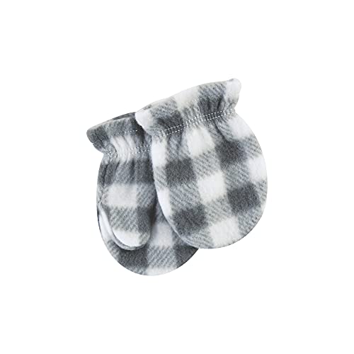 Hudson Baby Baby Trapper Hat, Mitten and Bootie Set, Charcoal White Plaid, 6-12 Months