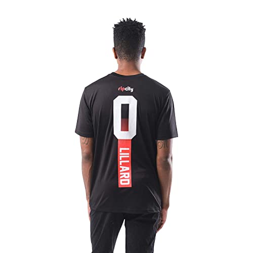 Ultra Game NBA Portland Trail Blazers - Damian Lillard Mens Active Tee Shirt, Team Color, X-Large