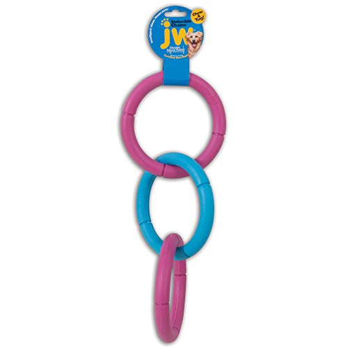 JW Pet Durable Dog Toys - Interactive Rubber Tug and Chew Toy For Dogs