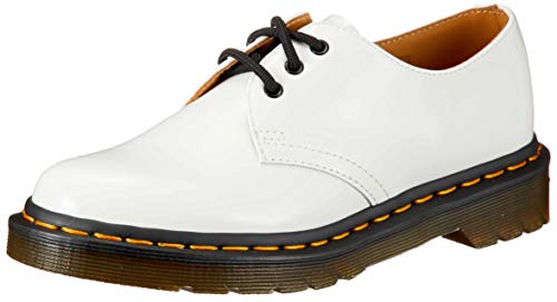 Dr. Martens womens 1461 Oxford, White Patent Lamper, 7 US