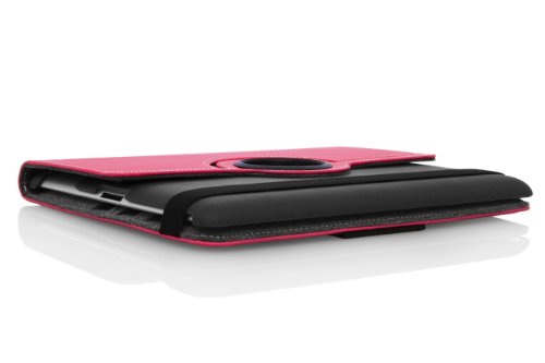 Targus Versavu Rotating Case and Stand for Tablets, Charcoal Gray/Calypso Pink (THZ15606US)