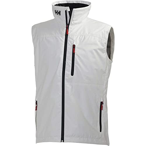 Helly Hansen Men's Crew Vest Waterproof, Windproof, Breathable, 001 White, Large