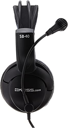 Koss SB40 Computer Headset with Microphone, Black