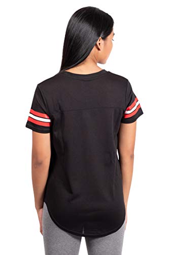 Ultra Game NBA Houston Rockets Womens Soft Mesh Jersey Tee Shirt, Black, Medium