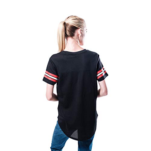 NBA Toronto Raptors Womens Women's Soft Mesh Jersey Tee Shirt, Black, L