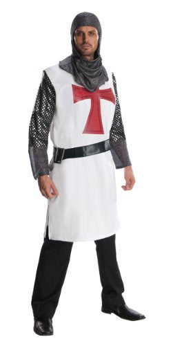 Rubie's Heroes And Hombres Adult Knight To Remember Costume Tunic And Headpiece, White, Standard