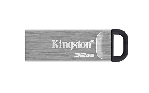 Kingston DataTraveler Kyson 32GB High Performance USB 3.2 Metal Flash Drive | Speeds up to 200MB/s | DTKN/32GB, Silver
