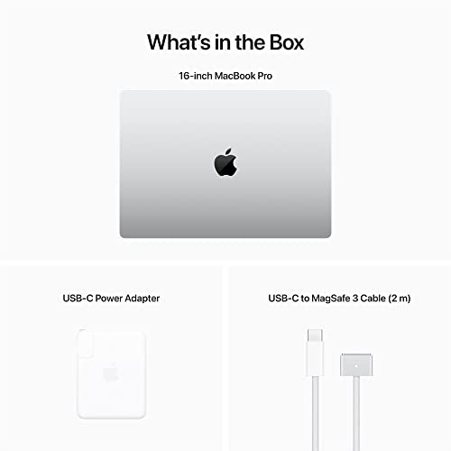 Apple 2023 MacBook Pro Laptop M2 Max chip with 12‑core CPU and 38‑core GPU: 16.2-inch Liquid Retina XDR Display, 32GB Unified Memory, 1TB SSD Storage. Works with iPhone/iPad; Silver