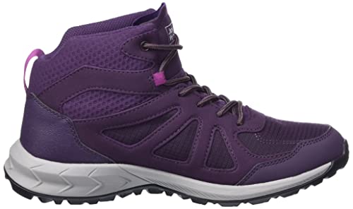 Jack Wolfskin Women's Woodland 2 Texapore MID W Hiking Shoe, Purple/Phantom, 7 Wide