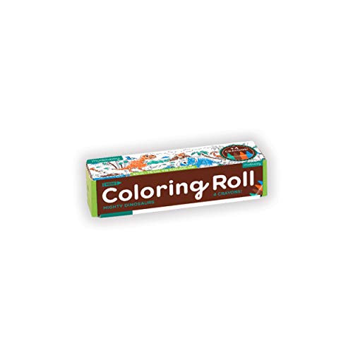 Mudpuppy Mighty Dinosaurs Mini Coloring Roll, Multicolor