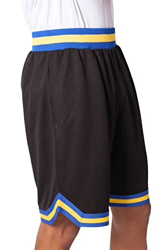Ultra Game NBA Golden State Warriors Mens Woven Basketball Shorts, Team Color, Large