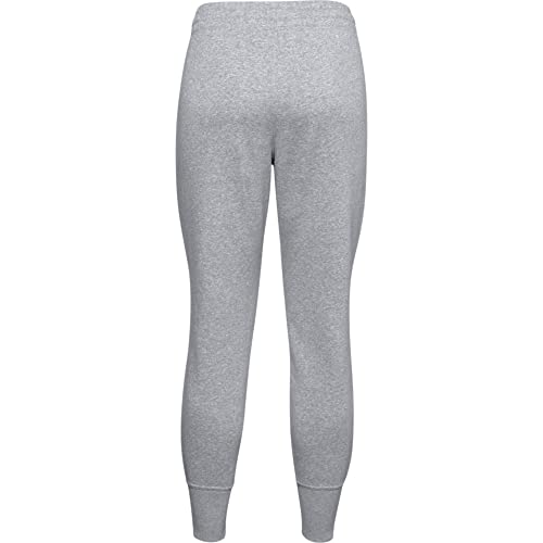 Under Armour womens Rival Fleece Joggers , Steel Medium Heather (035)/Black , X-Large