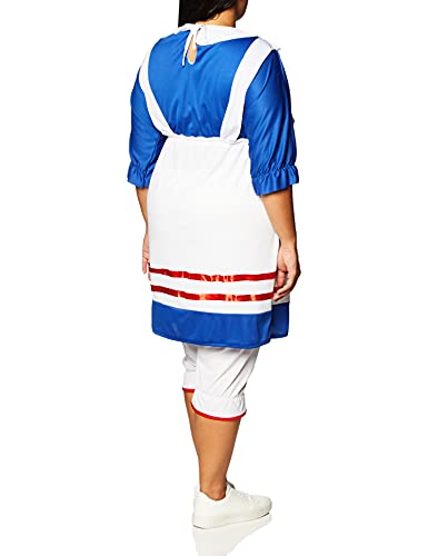 Women's Rag Doll Girl Costume, Blue/White, One Size