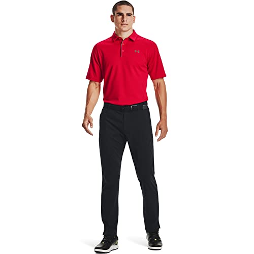Under Armour Men's Tech Golf Polo , Red (600)/Graphite , Medium