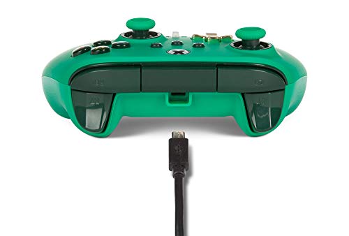 PowerA Enhanced Wired Controller for Xbox Series X|S - Green, Gamepad, Wired Video Game Controller, Gaming Controller, Works with Xbox One - Xbox Series X