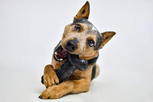 Mammoth TireBiterII Bone with Treat Station – Natural Rubber Dog Toys for Extreme Chewers – Dog Toys for Extra Long Interactive Play – Aggressive Chewer Toys for Dogs - Large 7.25