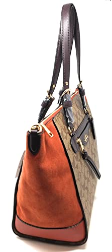 Coach Women's Kleo Caryall Shoulder Bag (Signature Canvas - Suede/Khaki)