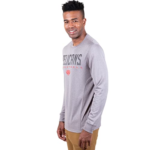Ultra Game -NBA Men's Active Long Sleeve Pullover T-Shirt