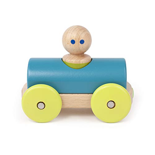 3 Piece Tegu Magnetic Racer Building Block Set, Teal