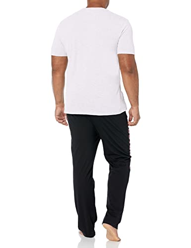 Ultra Game NBA Houston Rockets Mens 2 Piece Super Soft Tee Shirt and Lounge Pants Set, Black, XX-Large