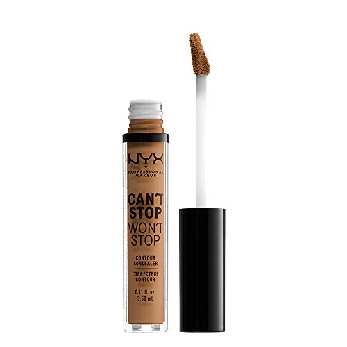 NYX PROFESSIONAL MAKEUP Can't Stop Won't Stop Contour Concealer, 24h Full Coverage Matte Finish - Warm Honey