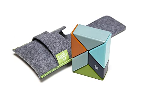 6 Piece Tegu Pocket Pouch Prism Magnetic Wooden Block Set, Nelson