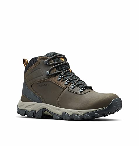 Columbia mens Newton Ridge Plus Ii Waterproof Boot Hiking Shoe, Cordovan/Squash, 9.5 US