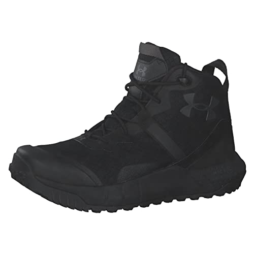 Under Armour Women's Micro G Valsetz Mid Military and Tactical Boot, Black (001)/Black, 6