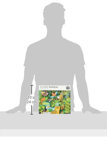 Petit Collage Floor Puzzle, Wild Rainforest, 24-Pieces – Large Puzzle for Kids, Completed Rainforest Puzzle Measures 18” x 24” – Makes a Great Gift Idea for Ages 3+