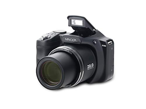 Minolta 20 Mega Pixels High Wi-Fi Digital Camera with 35x Optical Zoom, 1080p HD Video and 3' LCD, Black (MN35Z-BK)