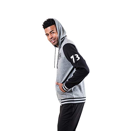 NBA San Antonio Spurs Mens Men's Full Zip Fleece Hoodie Letterman Varsity Jackett, Team Color, L