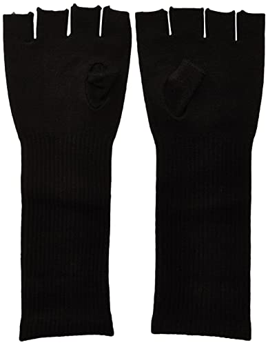 Leg Avenue Women's OS Woven Skeleton Fingerless Gloves, Black, One Size