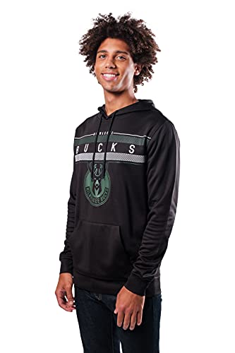 Ultra Game NBA Men's Fleece Midtown Pullover Sweatshirt, Black, Large