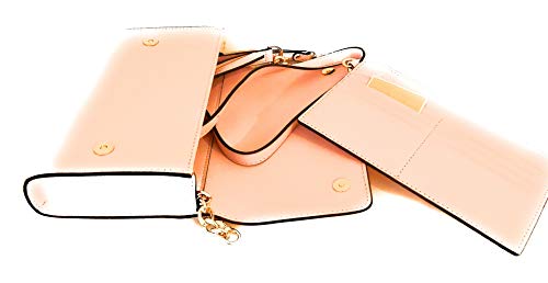 Michael Kors 3 In 1 Crossbody Bag With Removable Pouch (Powder Blush)