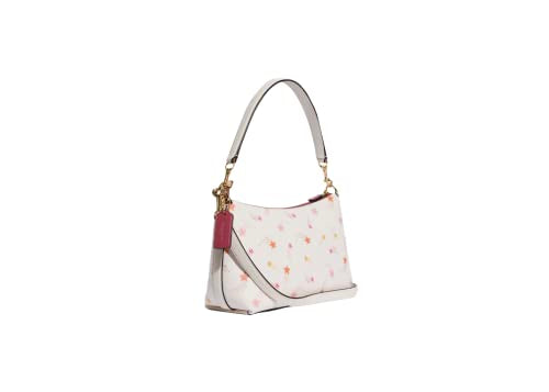 COACH Clara Shoulder Bag In Signature Canvas and Crossgrain Leather (IM/Chalk Multi)