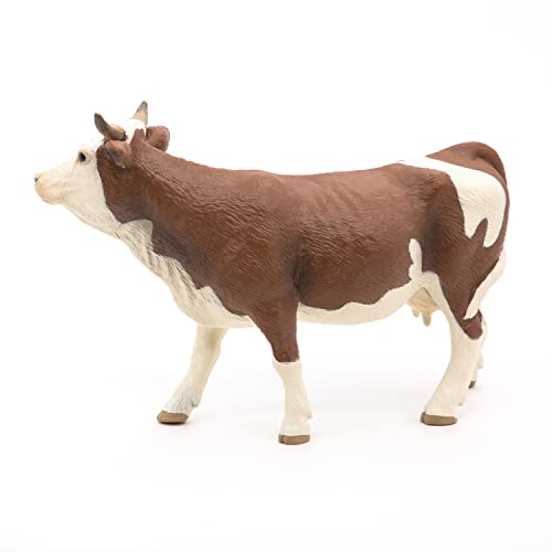 Papo -Hand-Painted - Figurine -Farmyard Friends -Simmental Cow -51133 - Collectible - for Children - Suitable for Boys and Girls - from 3 Years Old