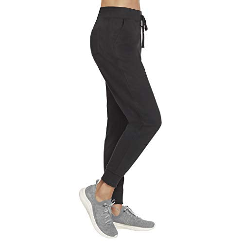 Skechers womens Diamond Logo Jogger Sweatpants, Bold Black, Large US