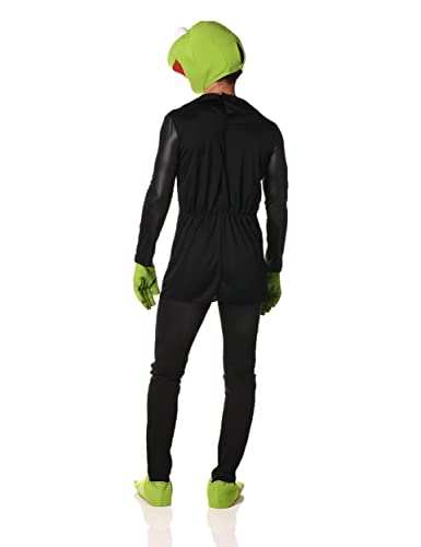Disguise Men's Kermit Deluxe Adult Costume, Black/Green, X-Large